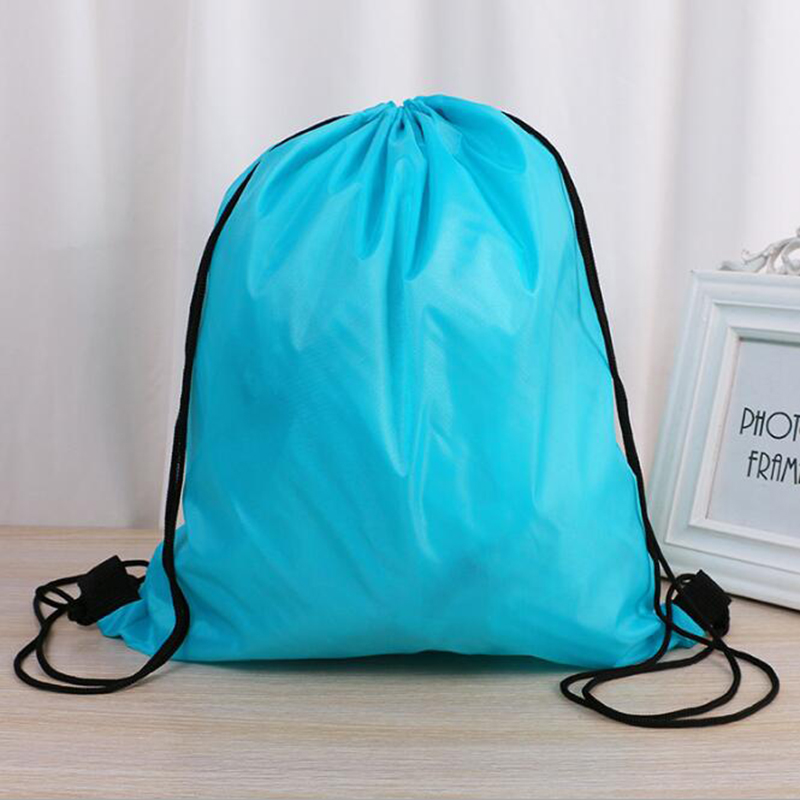 Large String Drawstring Backpack Cinch Sack Gym Bag Tote Shopping Sport